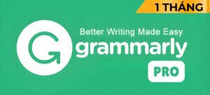 Grammarly Pro 1 tháng | Nâng Cấp Email Chính Chủ